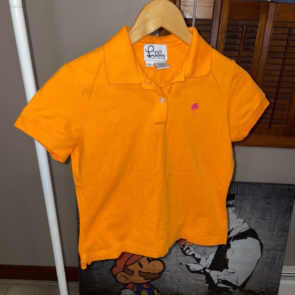 Lilly Pulitzer Orange Polo Top